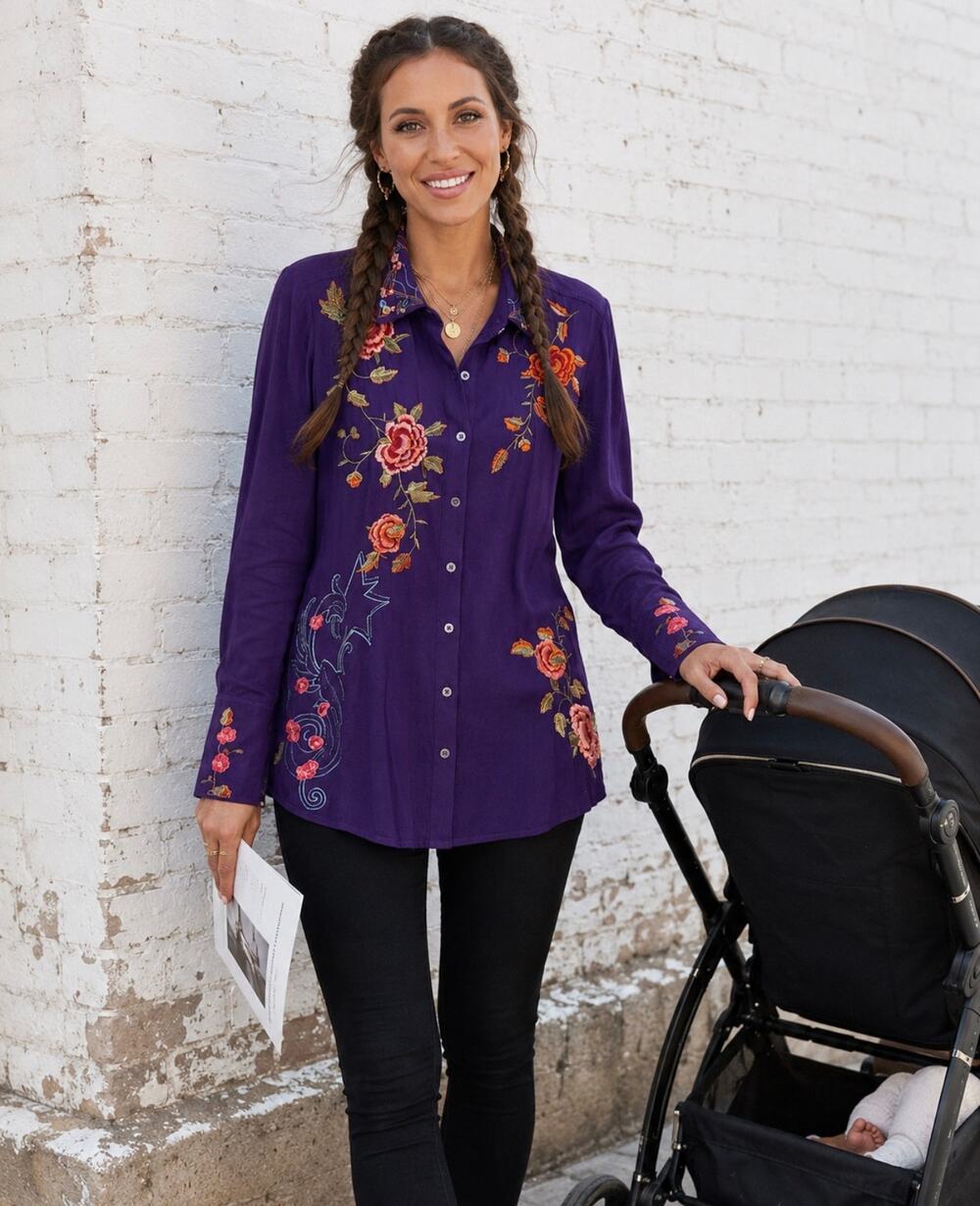 JOHNNY WAS Vintage Button-DownLoretta Shirt NWT Size SMALL